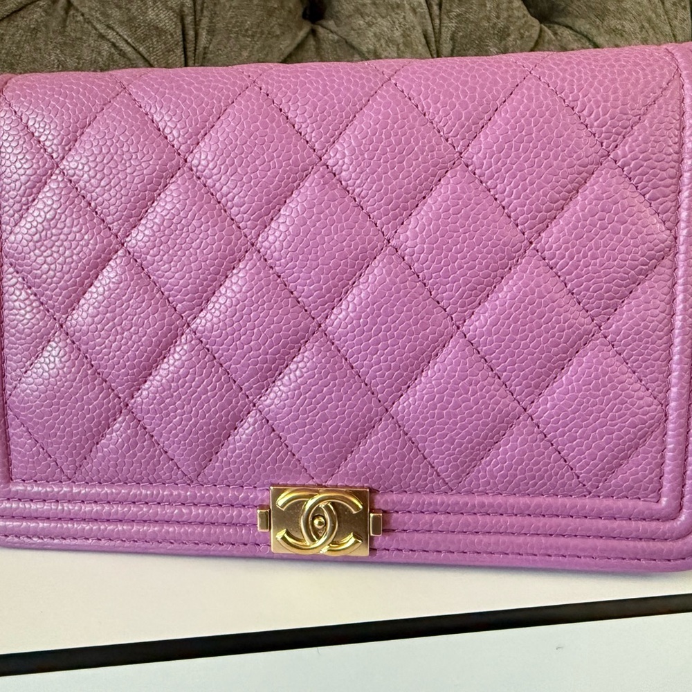 Chanel Quilted Pink Leather Bag